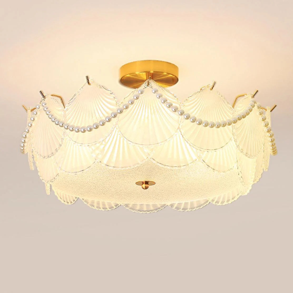 Shell Glass Ceiling Lamp