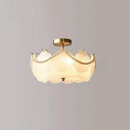 Shell Glass Ceiling Lamp