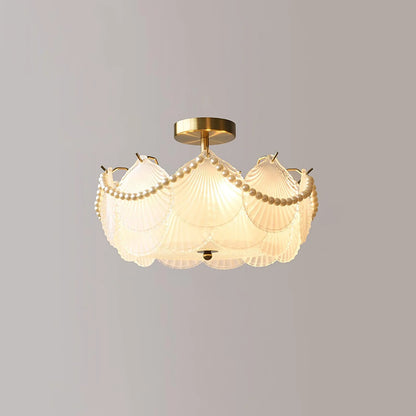 Shell Glass Ceiling Lamp