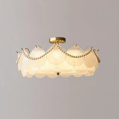 Shell Glass Ceiling Lamp