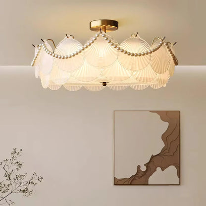 Shell Glass Ceiling Lamp