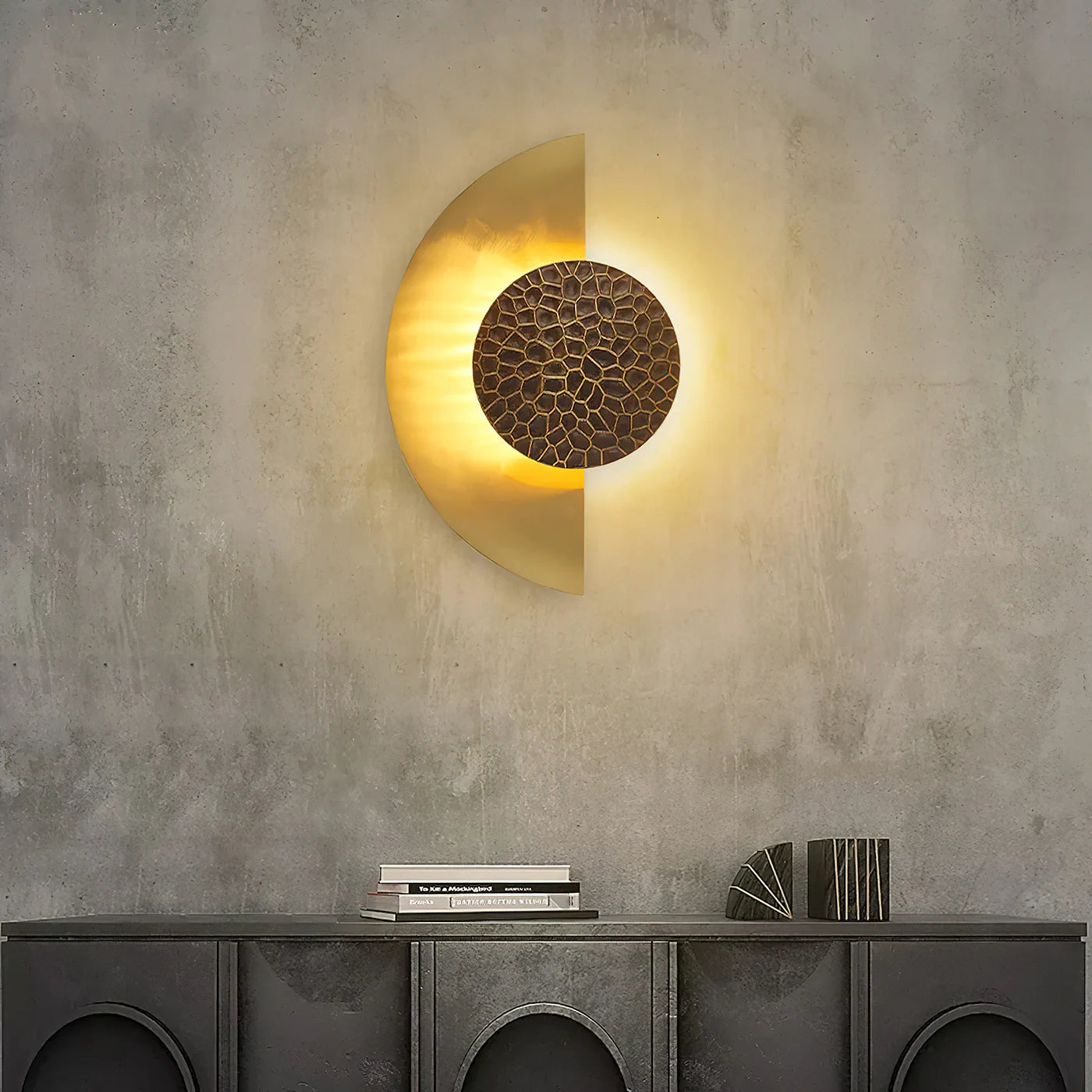 Spiral Crescent Wall Lamp