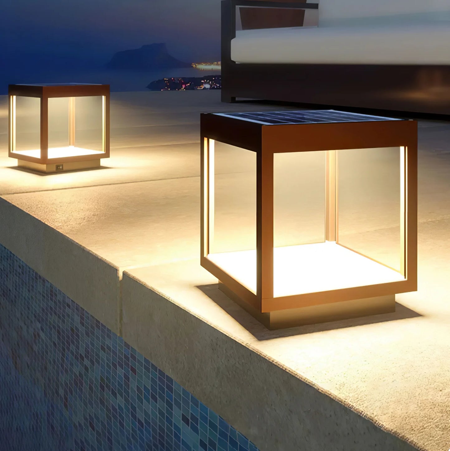 Square Frame Post Outdoor Light
