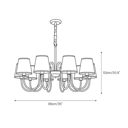 Aged Stacey Chandelier