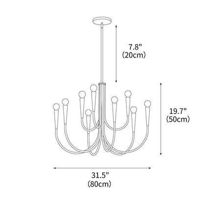 Swoop Arm Chandelier