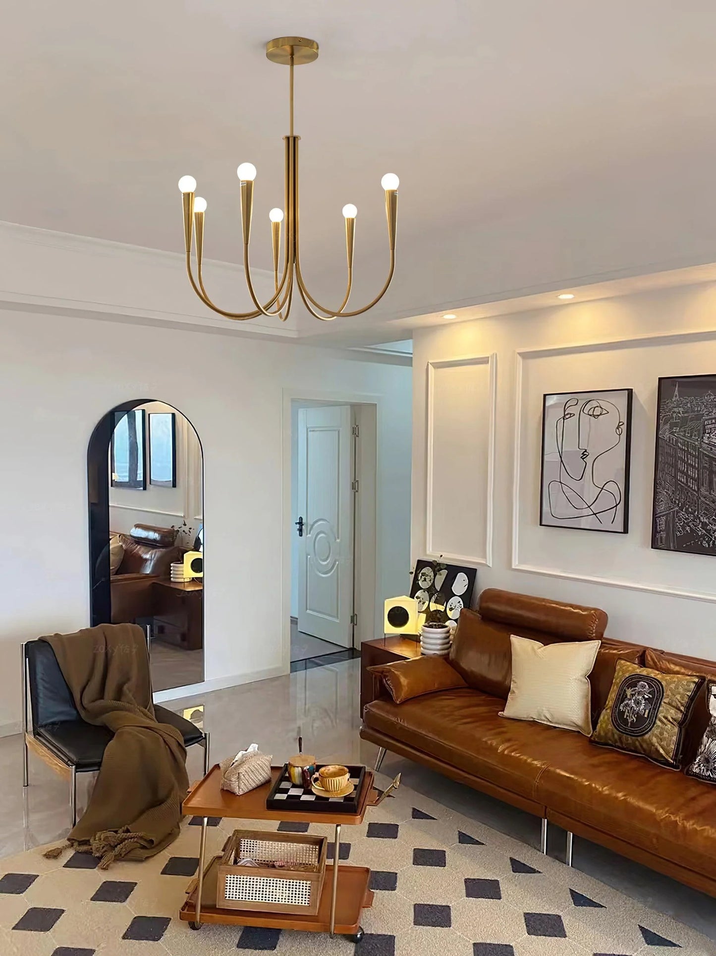 Swoop Arm Chandelier