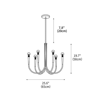 Swoop Arm Chandelier