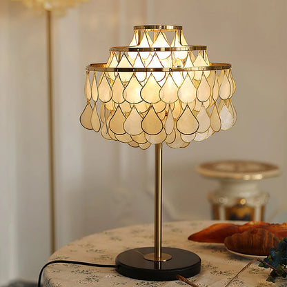 Teardrops Capiz Table Lamp