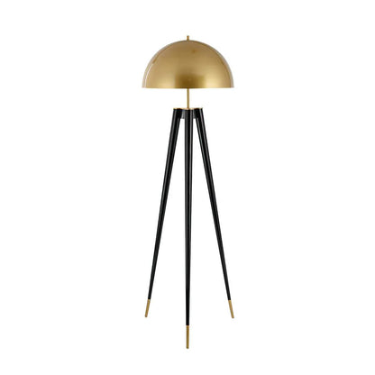 Three Legged Gold Gong Floor Lamp