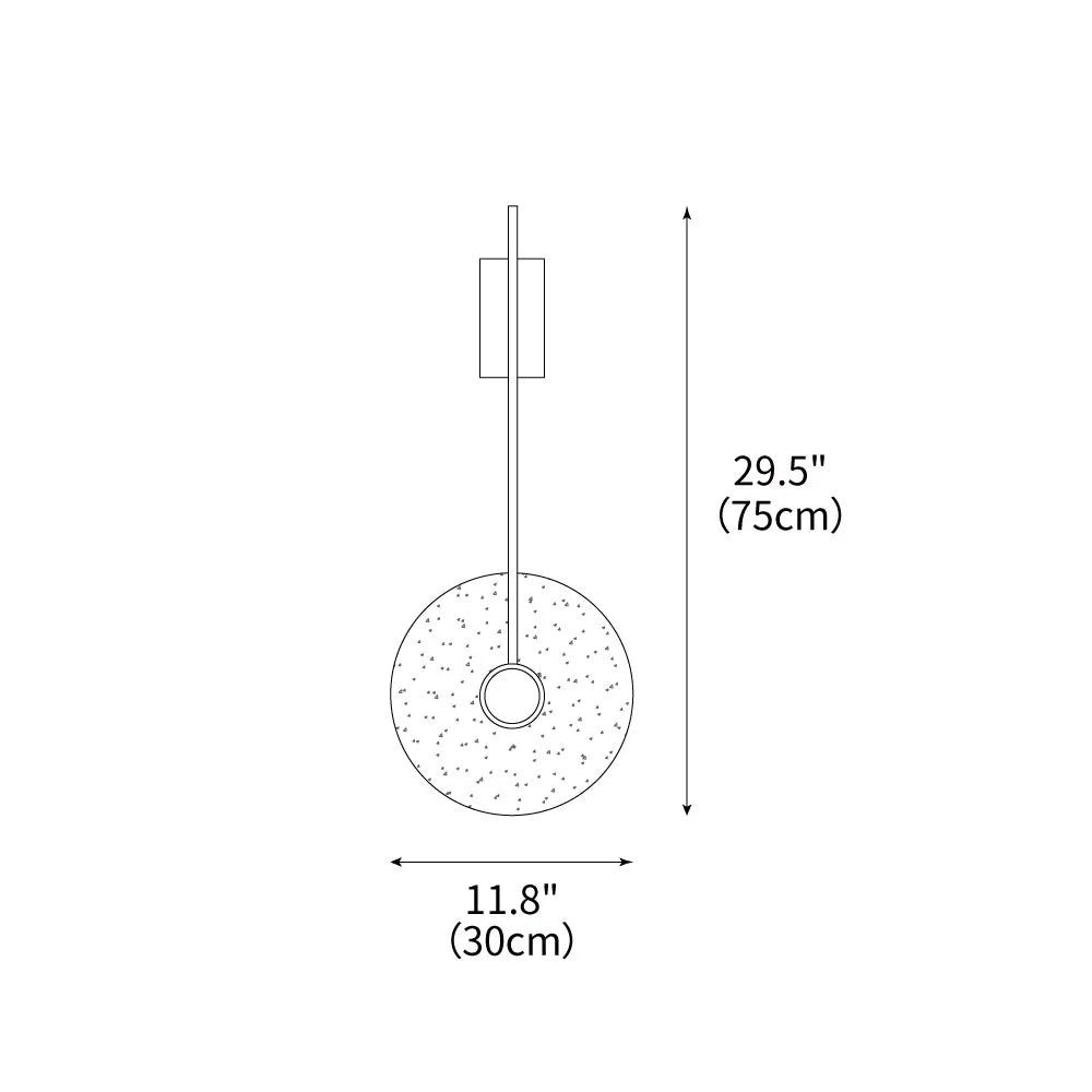 Travertine Disc Wall Lamp