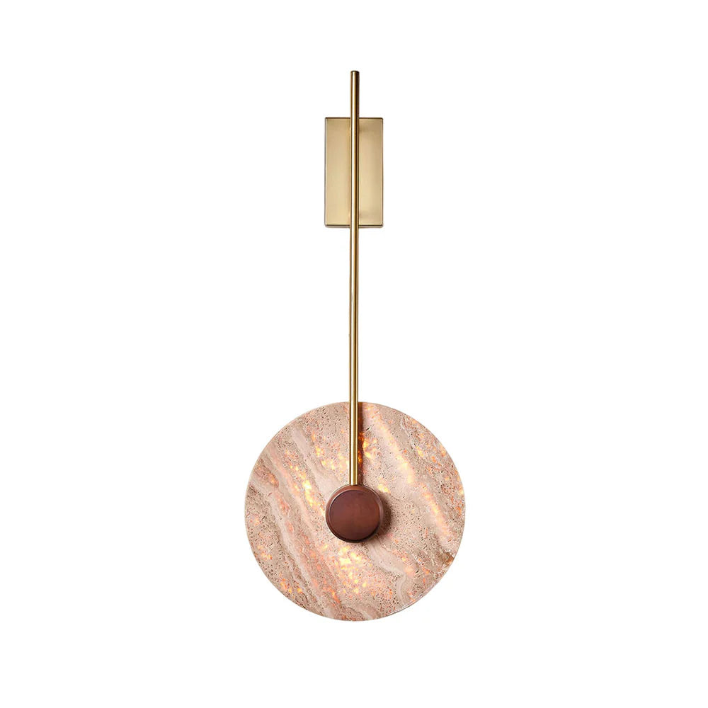 Travertine Disc Wall Lamp