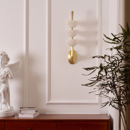Triple Alabaster Wall Sconce