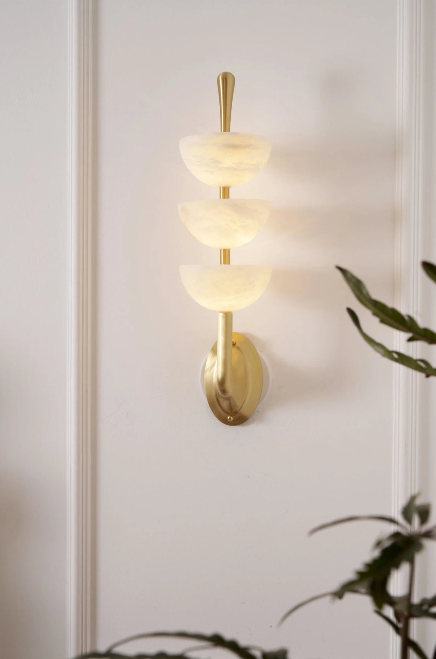 Triple Alabaster Wall Sconce