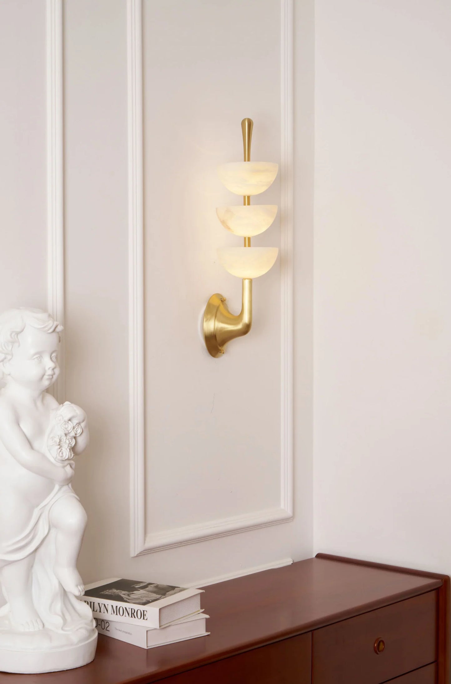 Triple Alabaster Wall Sconce