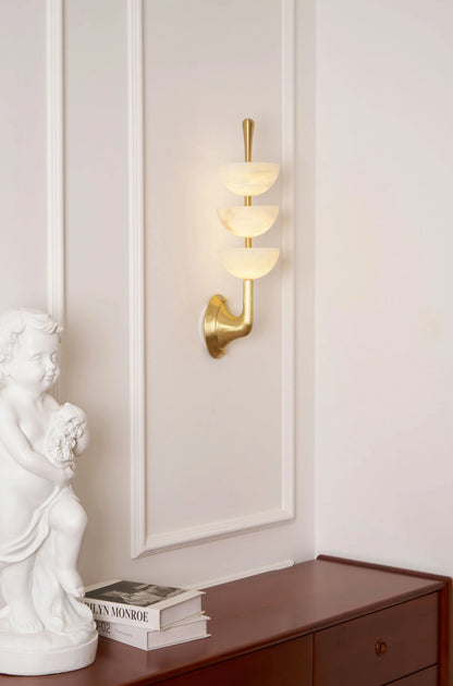 Triple Alabaster Wall Sconce