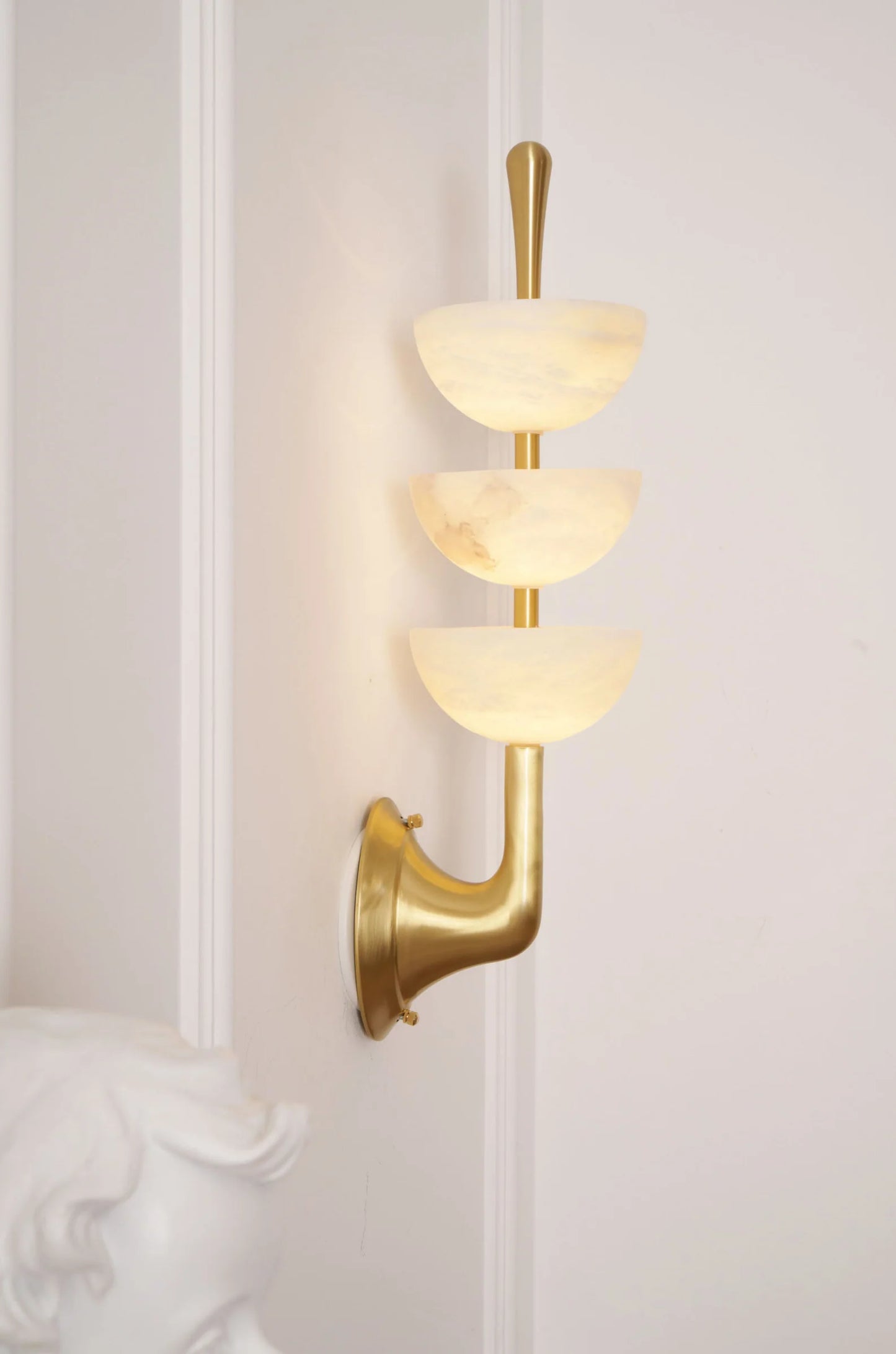 Triple Alabaster Wall Sconce