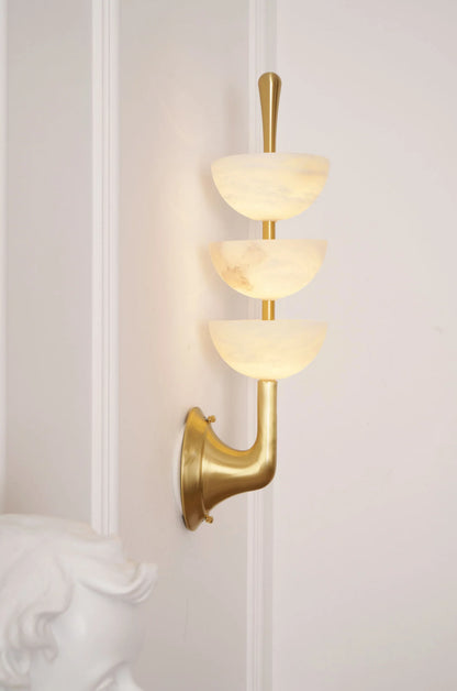 Triple Alabaster Wall Sconce