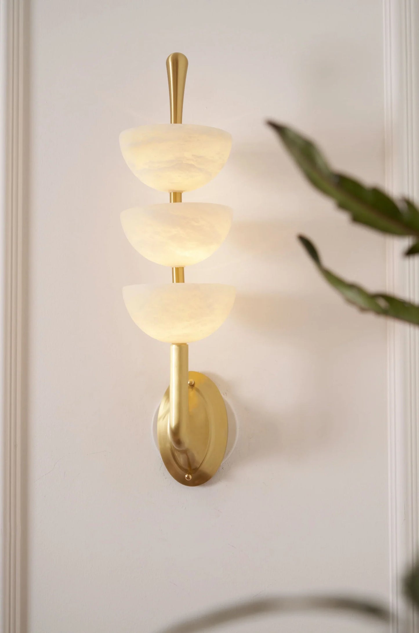 Triple Alabaster Wall Sconce