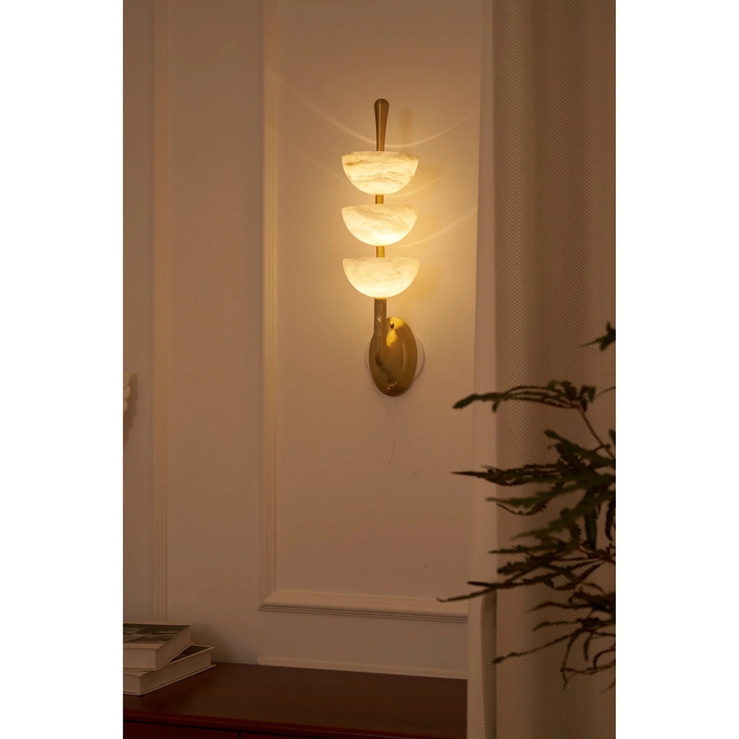 Triple Alabaster Wall Sconce