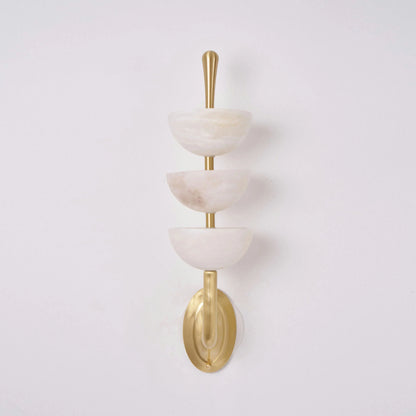 Triple Alabaster Wall Sconce