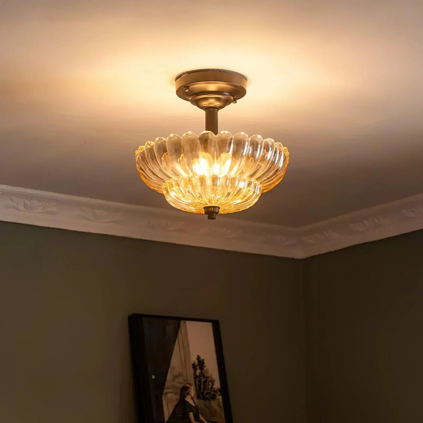 Umbrella Glass Ceiling Light