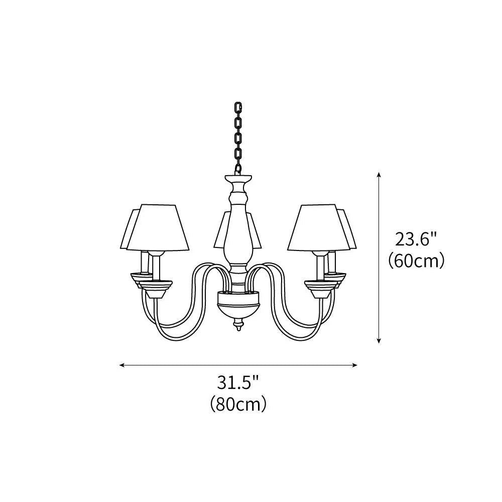 Vincent 5 - Light Classic Traditional Chandelier