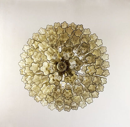 Vintage Murano Amber Tubes Chandelier