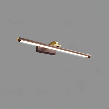 Walnut Color Linear LED Wall Light