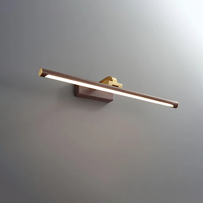 Walnut Color Linear LED Wall Light