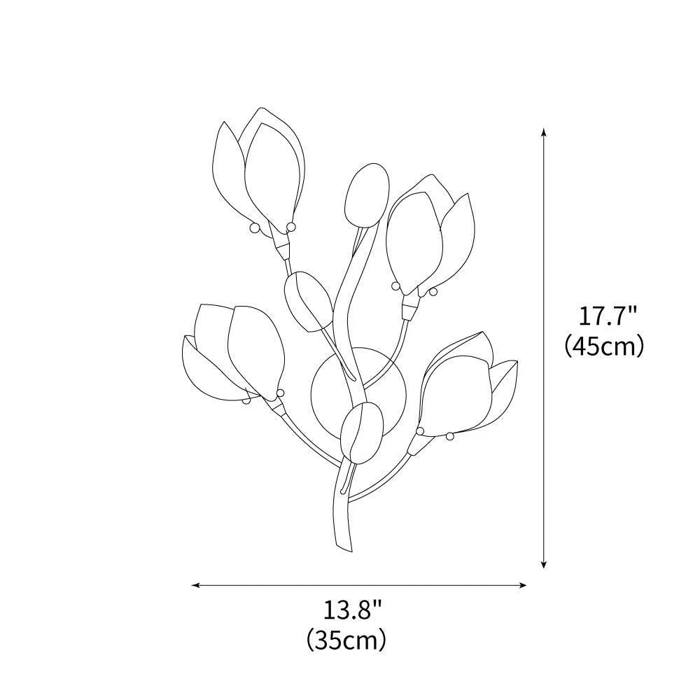Porcelain Magnolia Wall Lamp