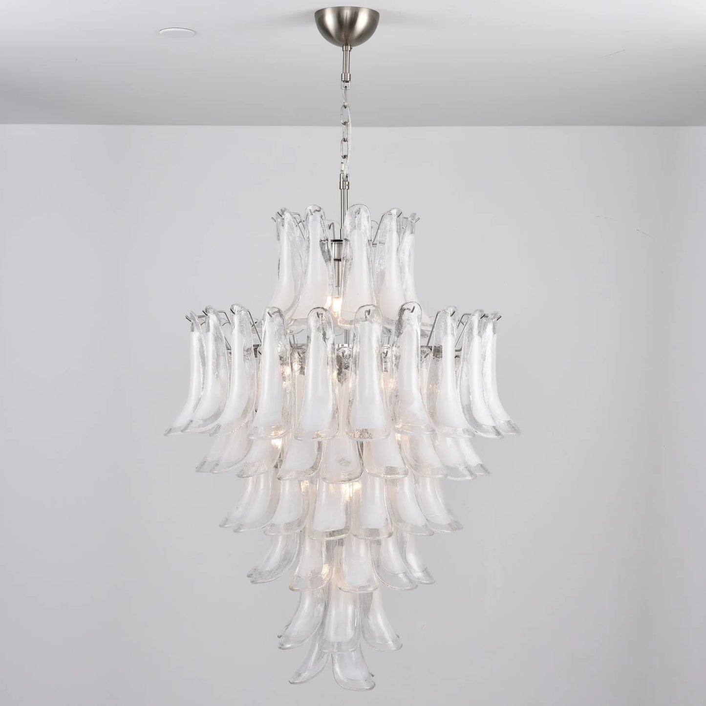 White Cloud Glass Petals Chandelier
