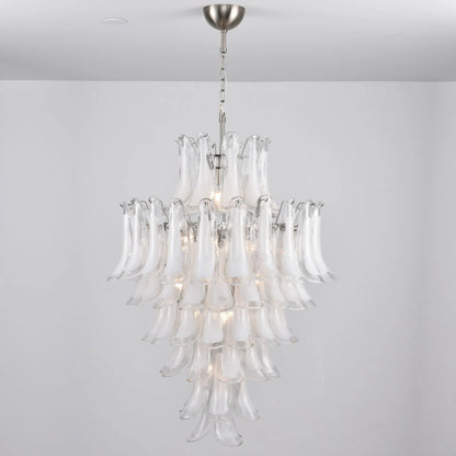 White Cloud Glass Petals Chandelier
