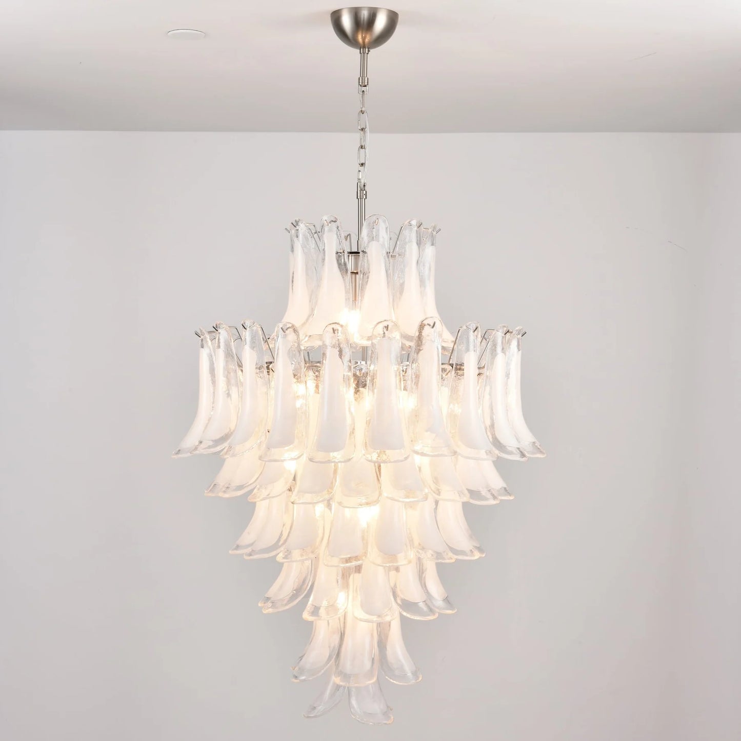 White Cloud Glass Petals Chandelier