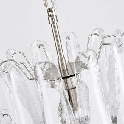White Cloud Glass Petals Chandelier