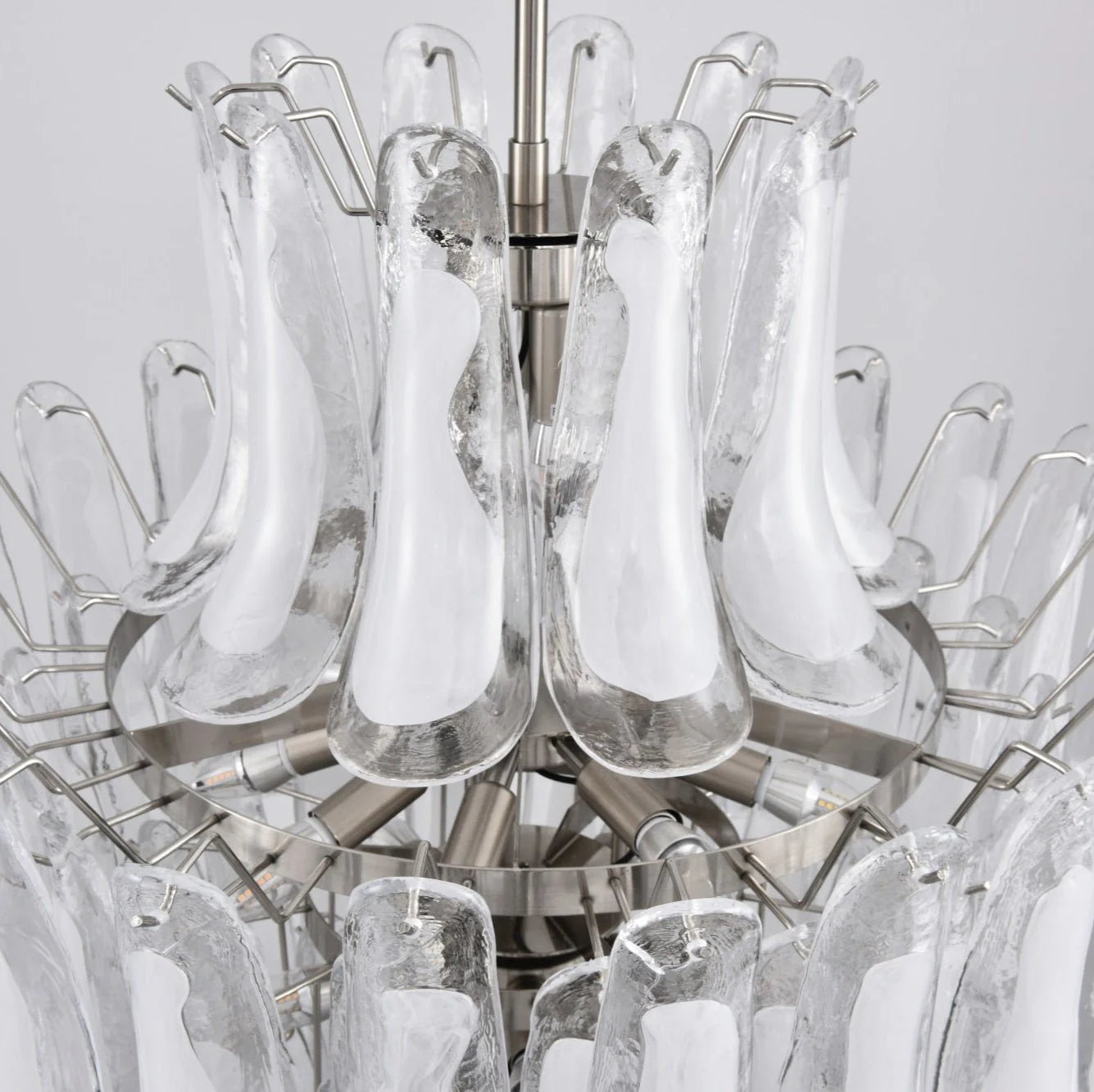 White Cloud Glass Petals Chandelier