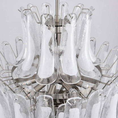 White Cloud Glass Petals Chandelier