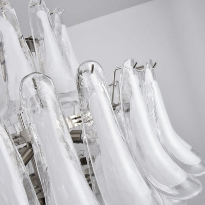 White Cloud Glass Petals Chandelier