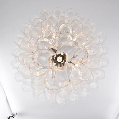 White Cloud Glass Petals Chandelier