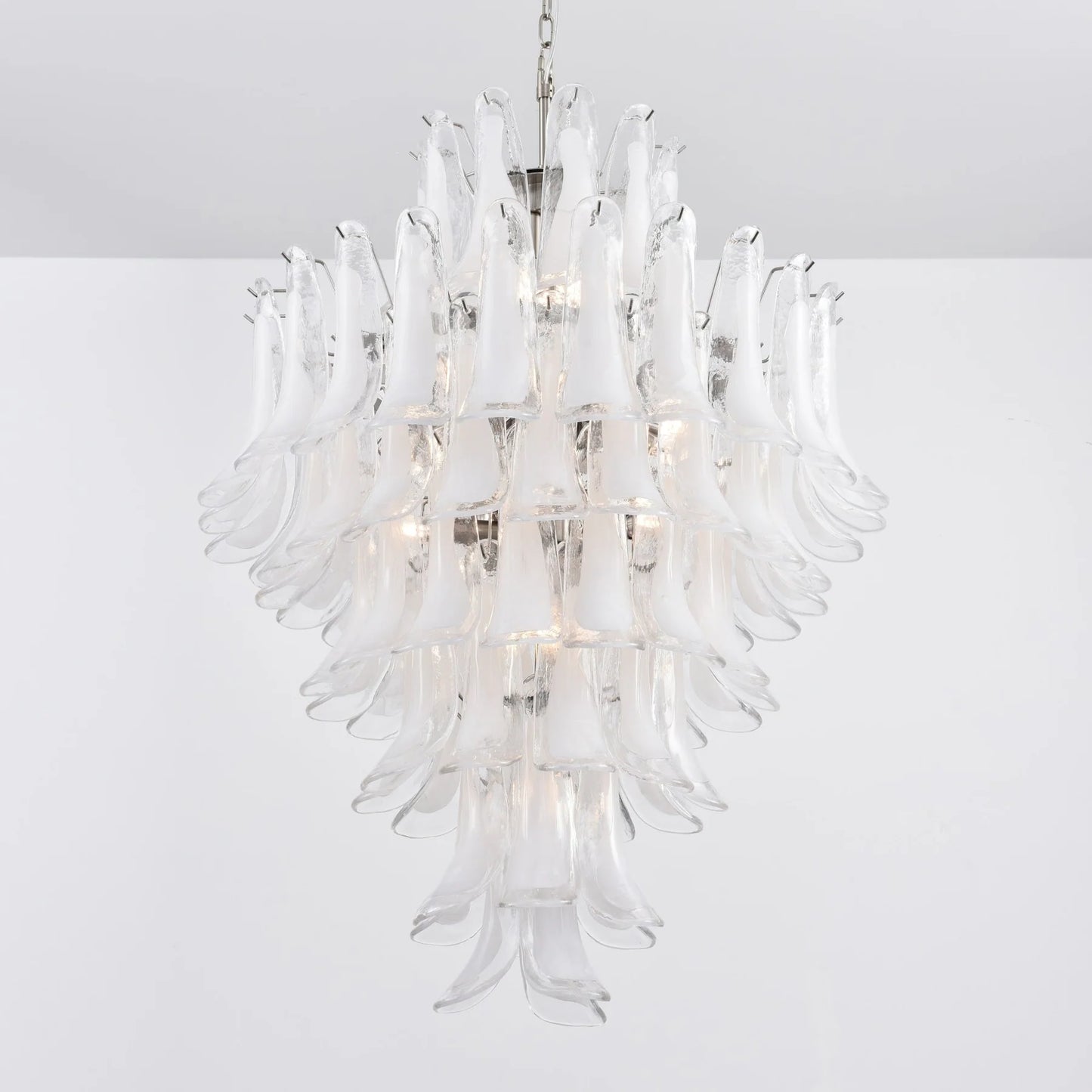 White Cloud Glass Petals Chandelier