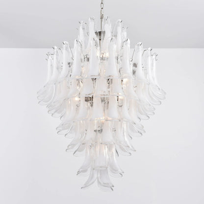 White Cloud Glass Petals Chandelier
