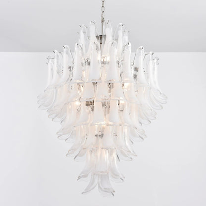 White Cloud Glass Petals Chandelier