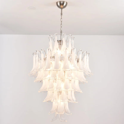 White Cloud Glass Petals Chandelier