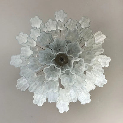 White Murano Tubes Chandelier