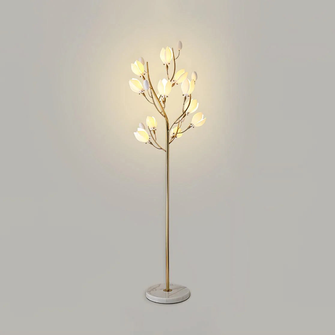 Porcelain Magnolia Floor Lamp