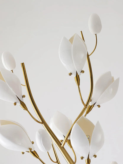 Porcelain Magnolia Floor Lamp
