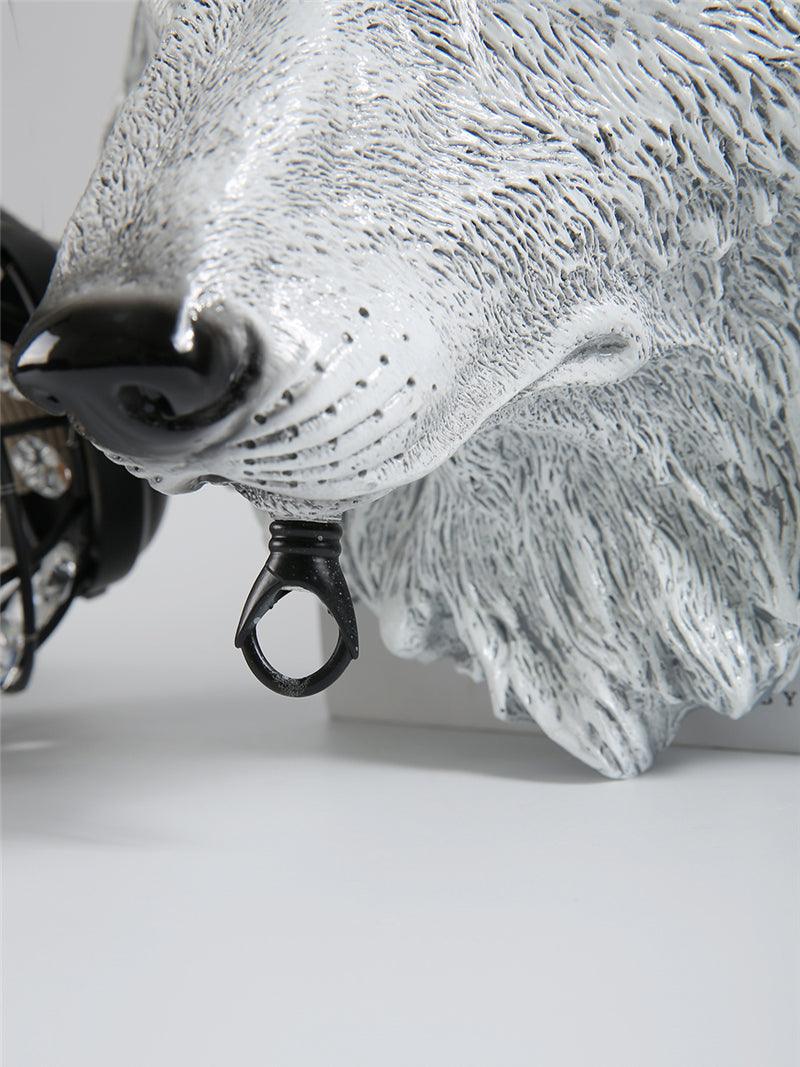Wolf Head Wall Lamp