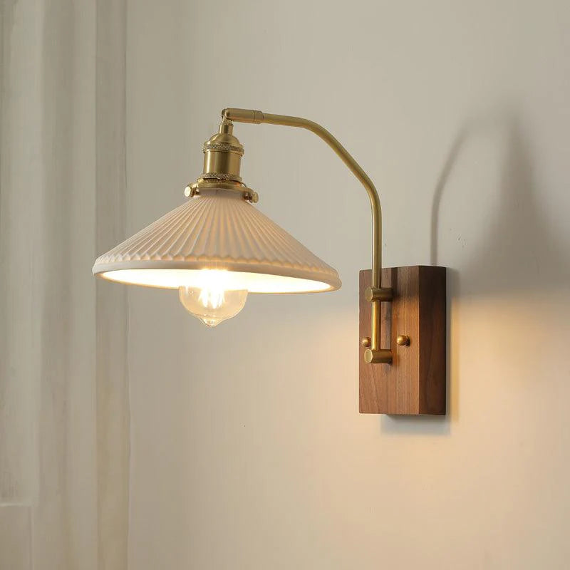 Wood Ceramic Century Sconce