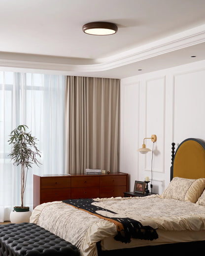 Wood Grain Round Ceiling Lamp