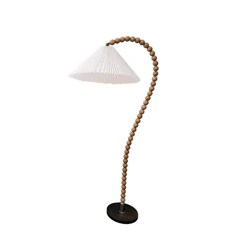 Wooden Bead Floor Lamp