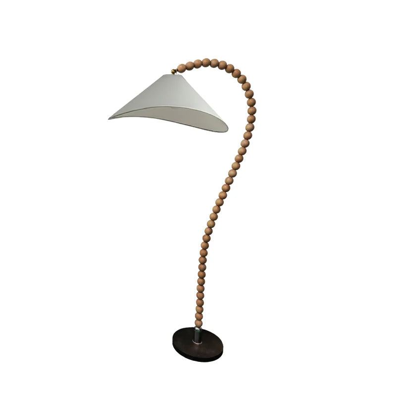 Wooden Bead Floor Lamp